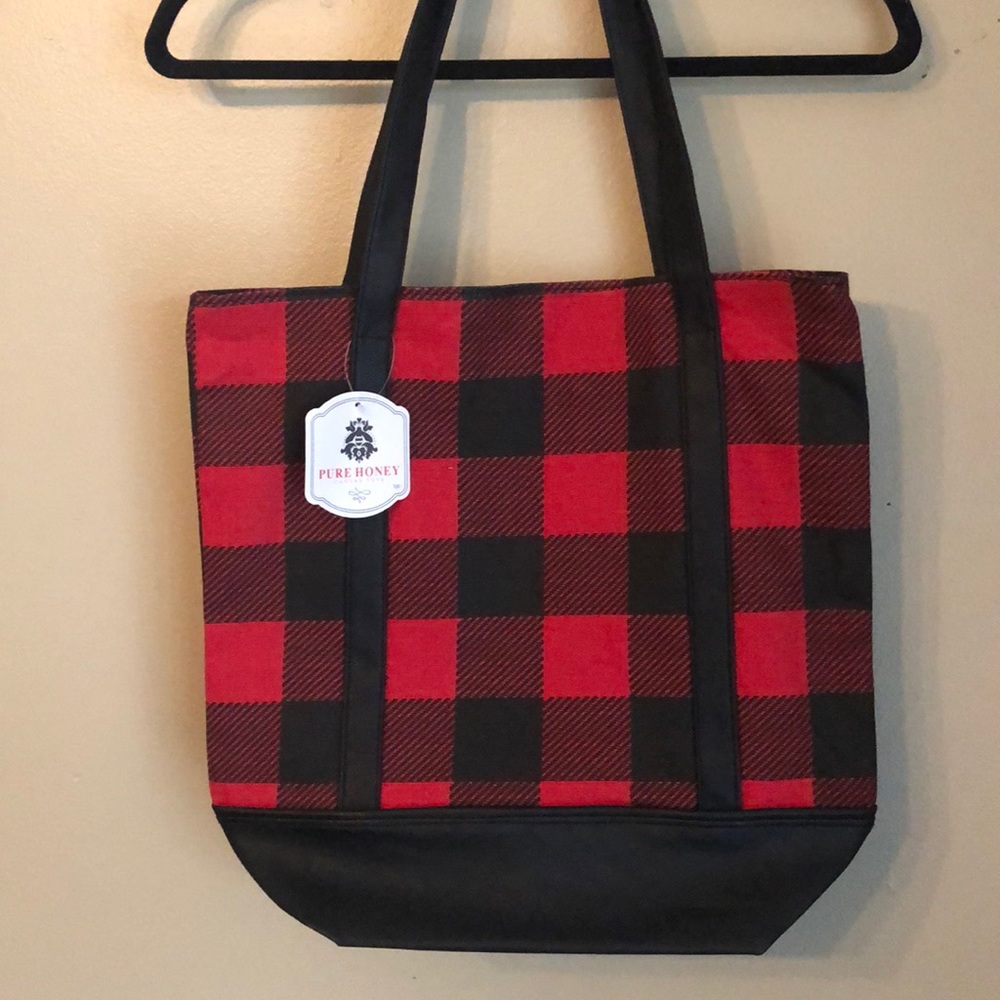 COPY - Buffalo Plaid Canvas Tote